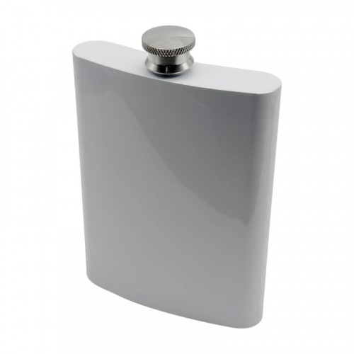 White Sublimation Hip Flask