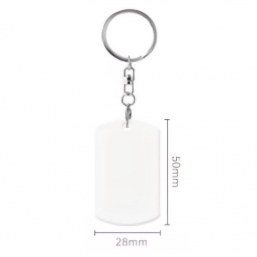Aluminium Dog tag keyring 