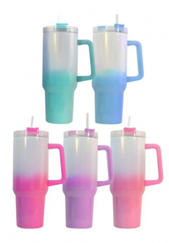 2 tone 40oz Sublimation Stanley Tumbler
