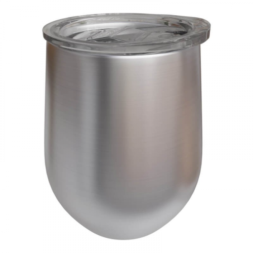 12oz Silver Wine tumbler